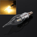 4 Pc World Novelty E14 3W 5630 SMD LED Candle Clear Glass Bulb E14 NEW