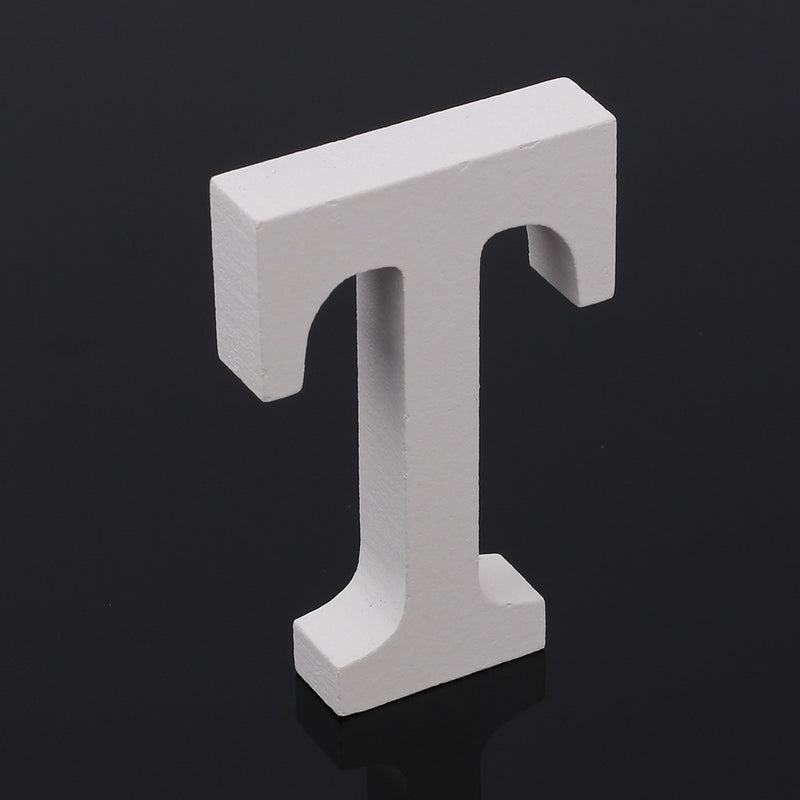 1 x Wooden Alphabet Letter T for Crafts Valentines Party Wedding Home Decoration