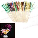 40Pcs Cocktail Sticks Drink Fruit CanapesBamboo Decor for Bar Cafe Home  teyp