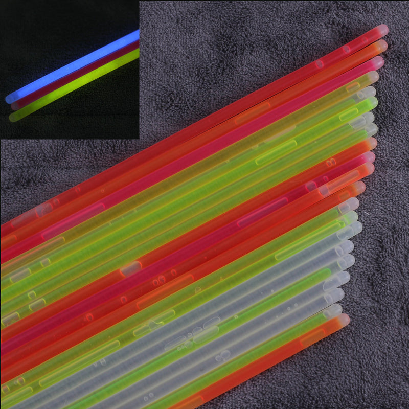 25 Pcs 8" Multi-Color Glow Stick Light Bracelet Necklace for Party Disco New