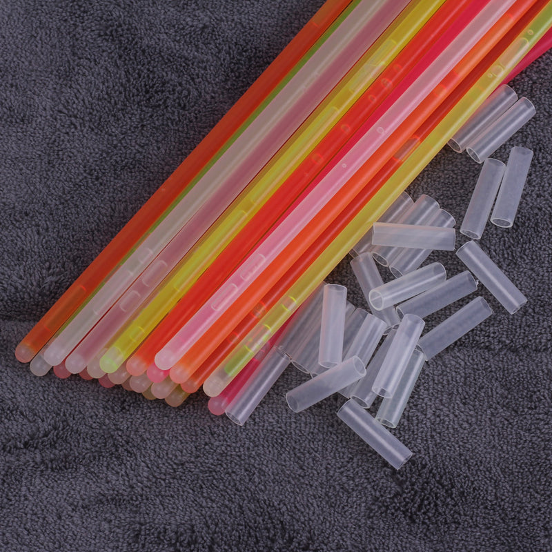 25 Pcs 8" Multi-Color Glow Stick Light Bracelet Necklace for Party Disco New