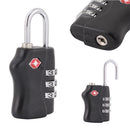 Resettable 3 Digit Number Code Black TSA Lock Travel Luggage Bag Padlock New 1x