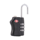 Resettable 3 Digit Number Code Black TSA Lock Travel Luggage Bag Padlock New 1x
