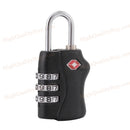 Resettable 3 Digit Number Code Black TSA Lock Travel Luggage Bag Padlock New 1x
