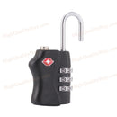 Resettable 3 Digit Number Code Black TSA Lock Travel Luggage Bag Padlock New 1x