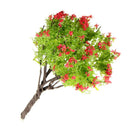 2 pcs Mini Artificial Red Flower Tree Plant Restaurant Home Bonsai Decor Worthy