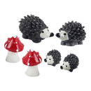 Two sets of hedgehog micro landscape DIY decoration A set of three
