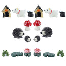 Two sets of hedgehog micro landscape DIY decoration A set of three