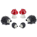 Two sets of hedgehog micro landscape DIY decoration A set of three