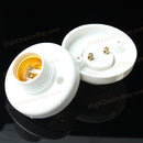 2 x Wall Ceiling Light Lamp Bulb Holder Round E27 Screw Base Socket White Best