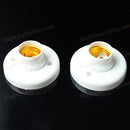 2 x Wall Ceiling Light Lamp Bulb Holder Round E27 Screw Base Socket White Best