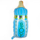 2pcs Boy Girl Baby Bottle Foot Foil Balloon Birthday Party Decor Uninflated