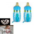 2pcs Boy Girl Baby Bottle Foot Foil Balloon Birthday Party Decor Uninflated