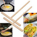 2 x Pancake Maker Round Batter Wooden Rack Stick Spreader Dispenser Hot New