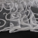 1pack of Printed Tulle Curtain Window Door Balcony Decor White
