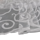 1pack of Printed Tulle Curtain Window Door Balcony Decor White