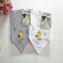 1PC Cotton Baby Boys Girls Banana Shape Bibs Feeding Saliva Towel Triangle
