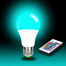 E27 RGB LED Light Color Changing Globe Bulb With Remote Control 85-26 New 1set