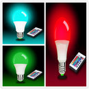 E27 RGB LED Light Color Changing Globe Bulb With Remote Control 85-26 New 1set