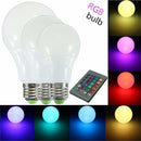 E27 RGB LED Light Color Changing Globe Bulb With Remote Control 85-26 New 1set
