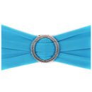 1X Spandex Chair Sashes Bows Elastic Chair Bands Round Buckle Wedding Decor
