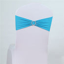1X Spandex Chair Sashes Bows Elastic Chair Bands Round Buckle Wedding Decor