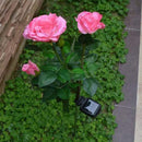 Outdoor Landscape Light Solar Power 3 LED Rose Flower Lamp for House Best 1 set