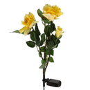 Outdoor Landscape Light Solar Power 3 LED Rose Flower Lamp for House Best 1 set