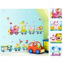 Animals Train Wall Stickers Nursery Room Decor Baby Kids Art Mural Removable