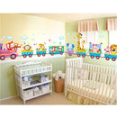Animals Train Wall Stickers Nursery Room Decor Baby Kids Art Mural Removable