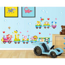 Animals Train Wall Stickers Nursery Room Decor Baby Kids Art Mural Removable