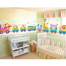 Animals Train Wall Stickers Nursery Room Decor Baby Kids Art Mural Removable