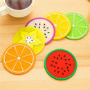 6pcs Fruit Styles Placemats Coasters Cushion Mug Cup Holder Tea Cup Pad Mats
