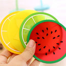6x Fruit Coaster Colorful Silicone Cup Drinks Holder Mat Tableware  Best