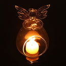 1pc Angel Glass Crystal Hanging Tea Light Candle Holder Home Decor Fashion