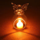 1pc Angel Glass Crystal Hanging Tea Light Candle Holder Home Decor Fashion