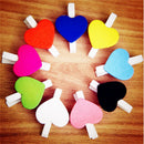 50 x Mini Hearts Wooden Pegs Photo Clips Craft Wedding Party Xmas Decor Hot