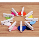 50 x Mini Hearts Wooden Pegs Photo Clips Craft Wedding Party Xmas Decor Hot