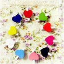 50 x Mini Hearts Wooden Pegs Photo Clips Craft Wedding Party Xmas Decor Hot