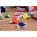 50 x Mini Hearts Wooden Pegs Photo Clips Craft Wedding Party Xmas Decor Hot
