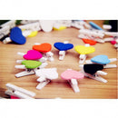50 x Mini Hearts Wooden Pegs Photo Clips Craft Wedding Party Xmas Decor Hot