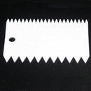 3 Plastic Scrapers Decorating Cake Icing Fondant Baking Plain Smooth Jagged Hot