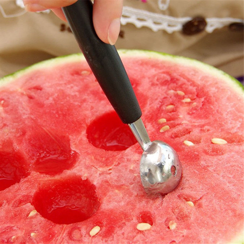 1 x Double-end Stainless Steel Melon Fruit Baller Scoop Spoon Cooking Hot