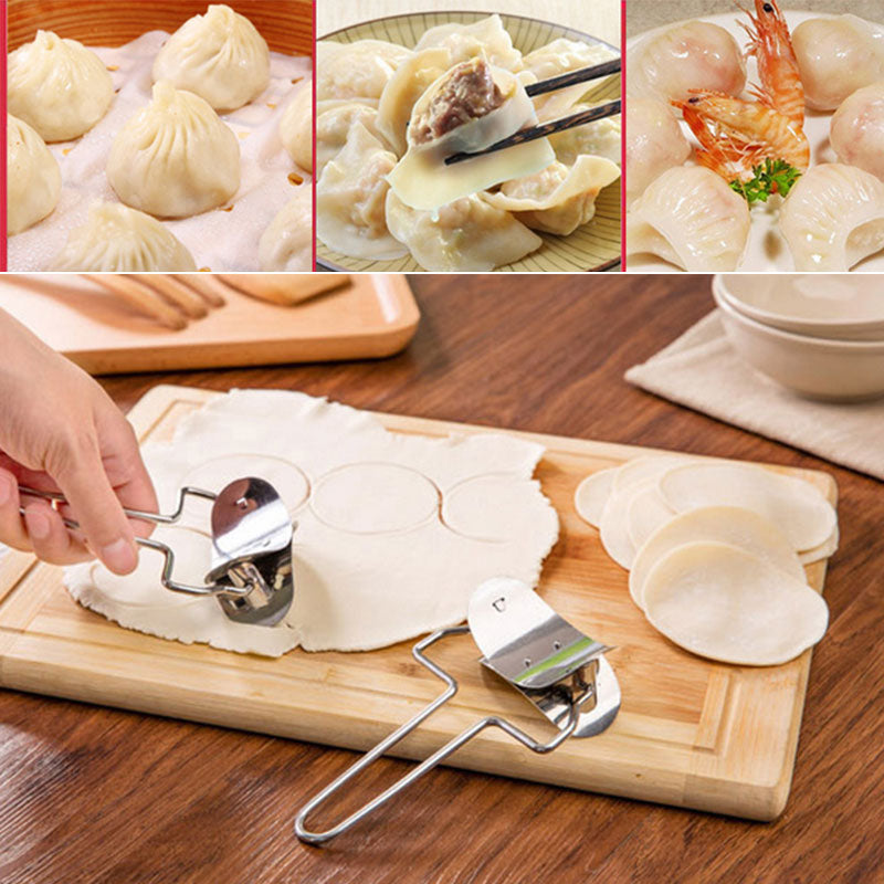 1 x Stainless Steel Dumpling Wrappers Skin Cutter Maker Mold Mould Kitchen Best