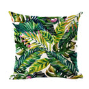 1*Pillow Case Tropical Plants Green Leaves Flower Decorative Linen Cushion