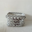 1pack of Linen Desk Storage Box Holder Jewelry Cosmetic Stationery Organizer Bag