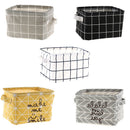 1pack of Linen Desk Storage Box Holder Jewelry Cosmetic Stationery Organizer Bag