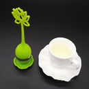Silicone Tea Infuser Loose Leaf Strainer Herbal Spice Filter Diffuser Ball +Tray