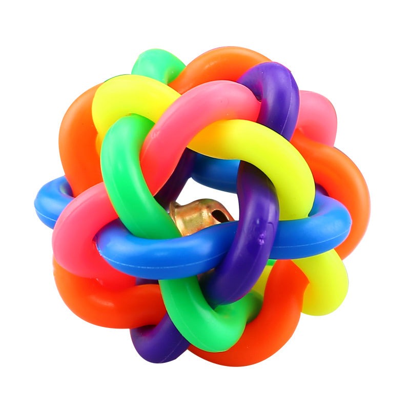 Pet Dog Puppy Dental Teething Healthy Teeth Chew Training Color Play Ball Hot 1x