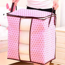 Large Non-woven Clothes Quilt Blanket Bag Zipper Handle Storage Box Organizer